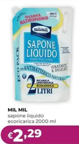 La Saponeria Mil Mil sapone liquido ecoricarica offerta