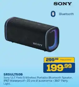 Euronics Bruno Sony ULT Field 5 Wireless Portable Bluetooth Speaker offerta