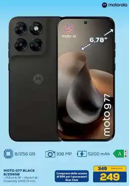 Euronics Bruno Moto G77 Black offerta