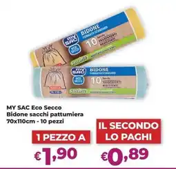 La Saponeria MY SAC Eco Secco Bidone sacchi pattumiera offerta
