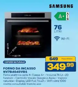 Euronics Bruno Samsung forno da incasso NV7B4040VBS offerta