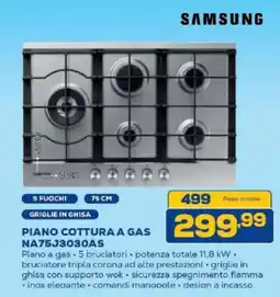 Euronics Bruno Samsung piano cottura a gas offerta
