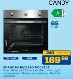Euronics Bruno Forno da incasso Candy offerta
