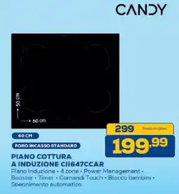 Euronics Bruno Candy piano cottura a induzione offerta