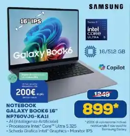 Euronics Bruno Samsung Galaxy Book6 16" offerta