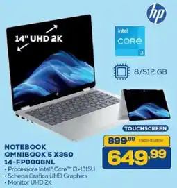 Euronics Bruno HP Notebook OMNIBOOK 5 X360 offerta