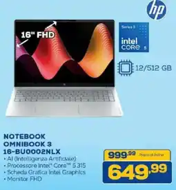 Euronics Bruno HP Notebook Omnibook 3 offerta