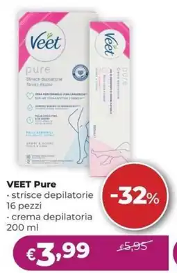 La Saponeria Veet Pure strisce depilatorie offerta