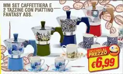 Maury's MM Set caffettiera e 2 tazzine con piattino Fantasy Ass. offerta