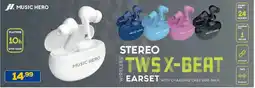 Euronics Bruno Music Hero wireless TWS X-Beat earset offerta