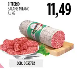 Carico Cash & Carry Citterio Salame Milano offerta