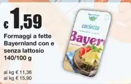 Sì con te Market Caciotta Bayernland offerta
