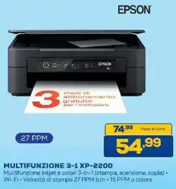 Euronics Bruno Epson multifunzione 3-1 XP-2200 offerta