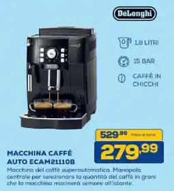 Euronics Bruno DeLonghi macchina caffé auto ecam21110b offerta