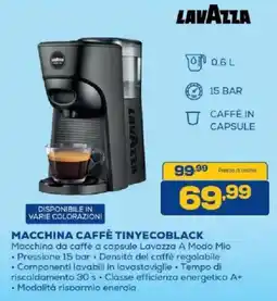 Euronics Bruno Macchina caffè Lavazza Tinyecoblock offerta