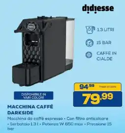 Euronics Bruno Macchina caffè Darksidde offerta