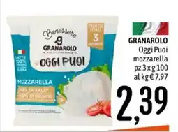 Emisfero Granarolo Oggi Puoi mozzarella offerta