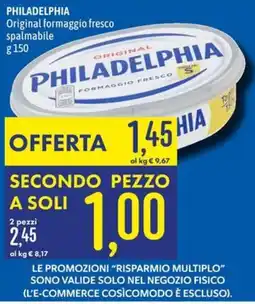 Emisfero Philadelphia formaggio fresco spalmabile offerta