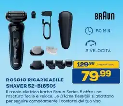 Euronics Bruno Rasoio elettrico barba Braun Series 5 offerta