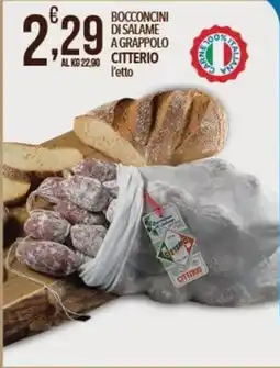 Iper Romagnolo Bocconcini di salame a grappolo Citterio offerta