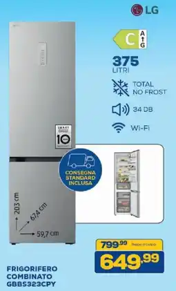 Euronics Bruno Frigorifero combinato LG offerta