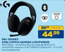 Euronics Bruno G321 cuffia gaming lightspeed offerta