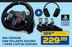 Euronics Bruno G29 Volante Racing + G435 Cuffia Gaming offerta