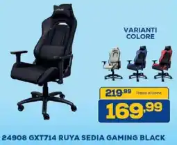Euronics Bruno Ruya sedia gaming black offerta