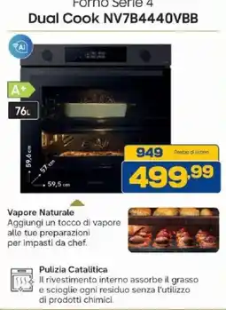 Euronics Bruno Forno Serie 4 Dual Cook NV7B4440VBB offerta