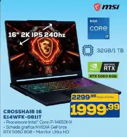 Euronics Bruno MSI CROSSHAIR 16 offerta