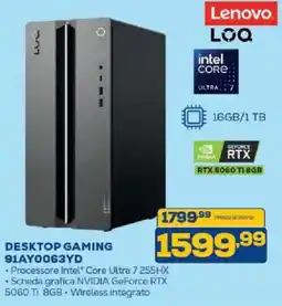 Euronics Bruno Lenovo LOQ Desktop Gaming offerta