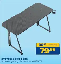 Euronics Bruno Stealth scrivania gaming offerta