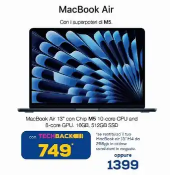 Euronics Bruno MacBook Air offerta