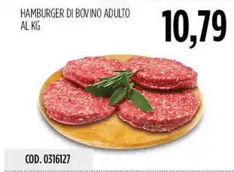 Hamburger di bovino adulto