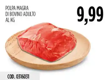 Polpa magra di bovino adulto