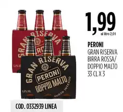 Carico Cash & Carry Peroni Gran Riserva Birra Rossa Doppio Malto offerta