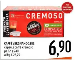 Emisfero Caffè Vergnano 1882 capsule caffè cremoso offerta
