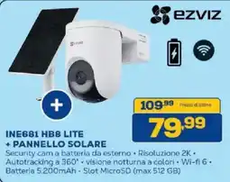 Euronics Bruno Ezviz INE681 HB8 LITE offerta