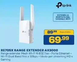 Euronics Bruno tp-link RE705X Range Extender AX3000 offerta