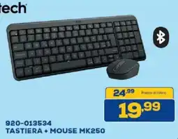 Euronics Bruno Logitech tastiera + mouse mk250 offerta