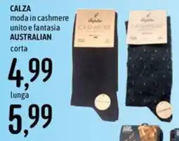 Emisfero Calza moda in cashmere unito e fantasia Australian offerta