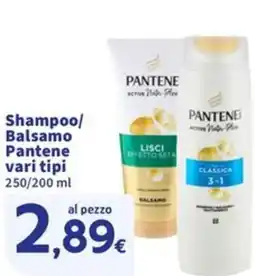 Sigma Shampoo/Balsamo Pantene vari tipi offerta