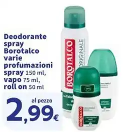 Sigma Deodorante spray Borotalco offerta