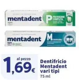 Sigma Dentifricio Mentadent offerta