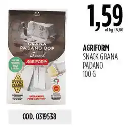 Carico Cash & Carry Snack Grana Padano Agriform offerta