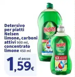 Sigma Detersivo per piatti Nelson limone, carboni attivi offerta