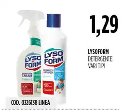 Carico Cash & Carry Lysoform detergente vari tipi offerta