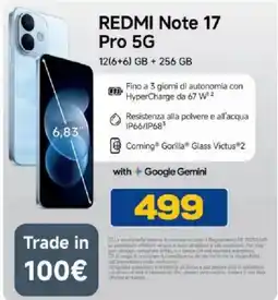 Euronics Bruno Redmi Note 17 Pro 5G offerta