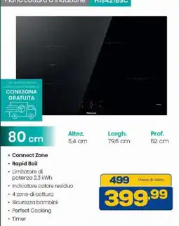 Euronics Bruno Piano cottura a induzione Hisense offerta