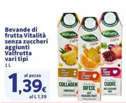 Sigma Beverage di frutta Vitalità senza zuccheri aggiunti Valfrutta offerta